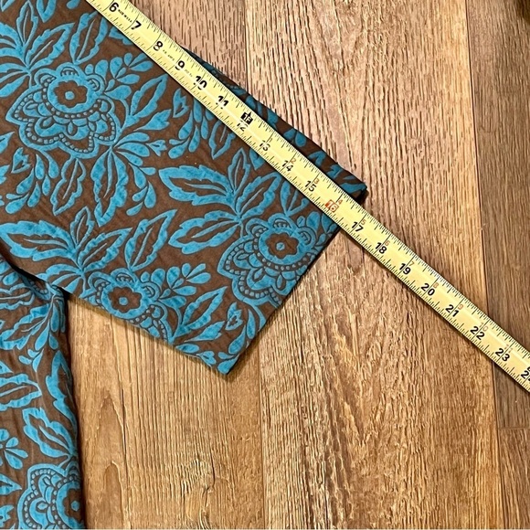 MAGGIE BARNES Quilted Blazer Jacket 2X Tapestry‎ Floral Blue Brown Womens 22/24 - Picture 13 of 13